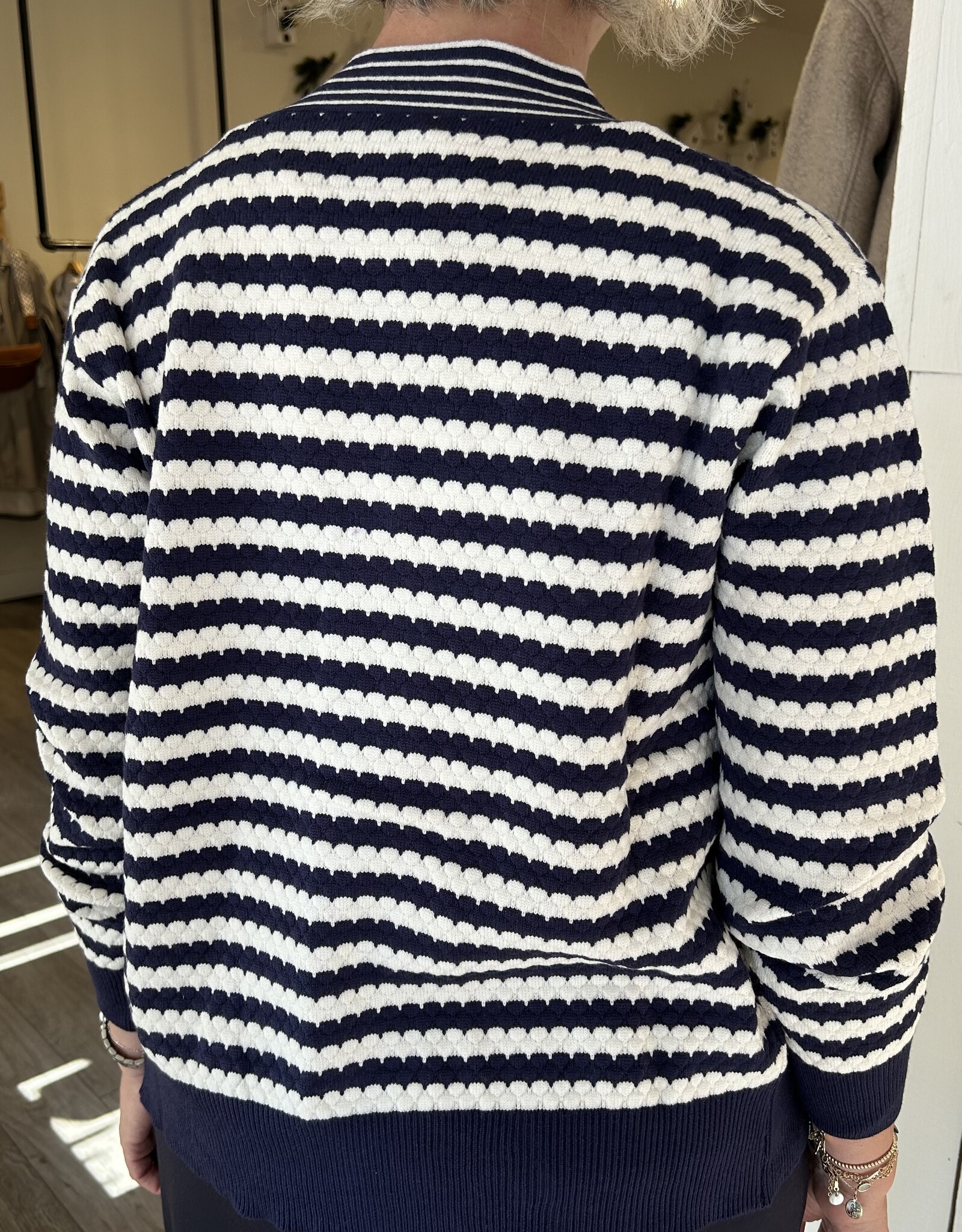 Pistache Pistache - F-242198 Wave Knitted Cardigan FW25