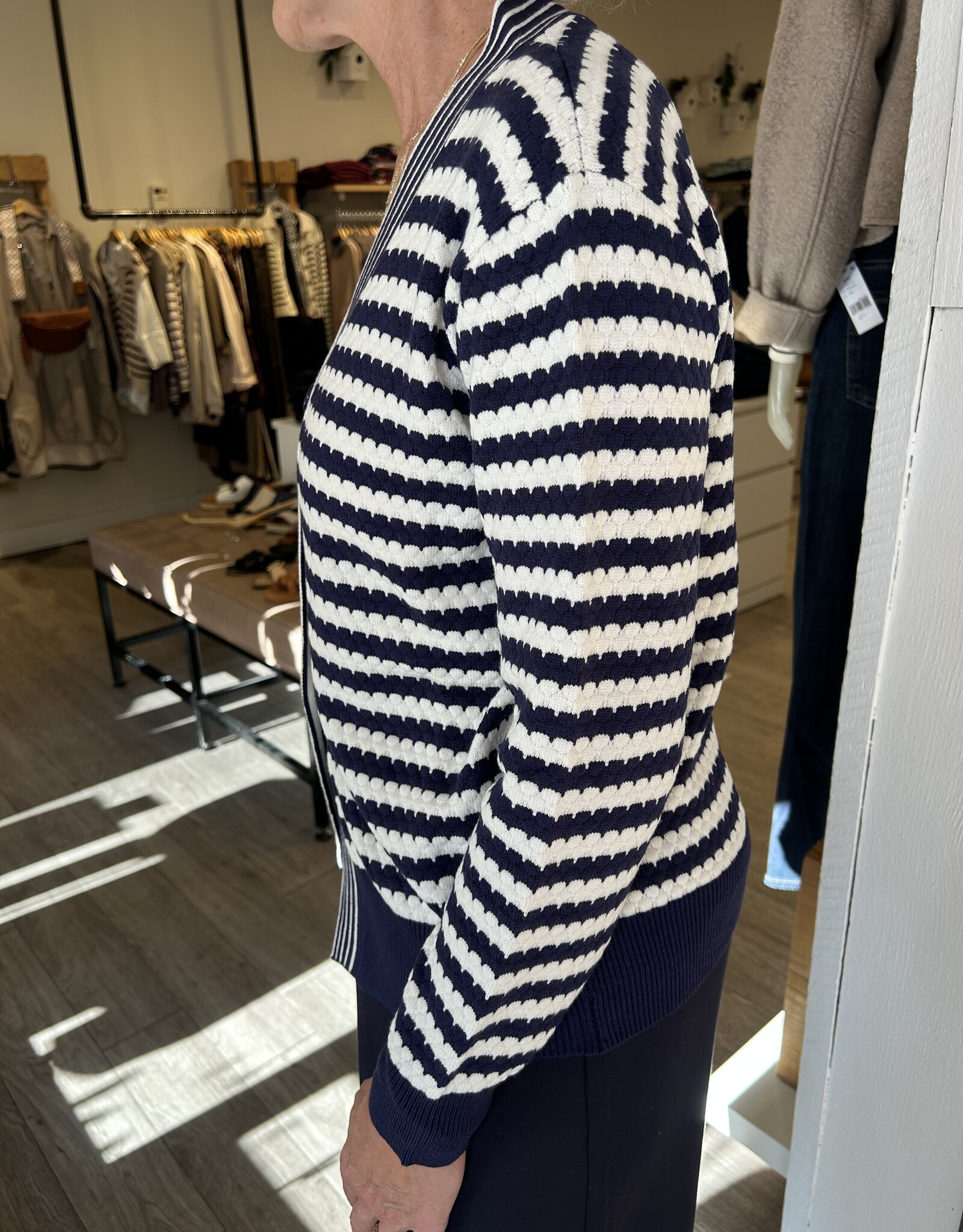 Pistache Pistache - F-242198B  Wave Knitted Cardigan FW25