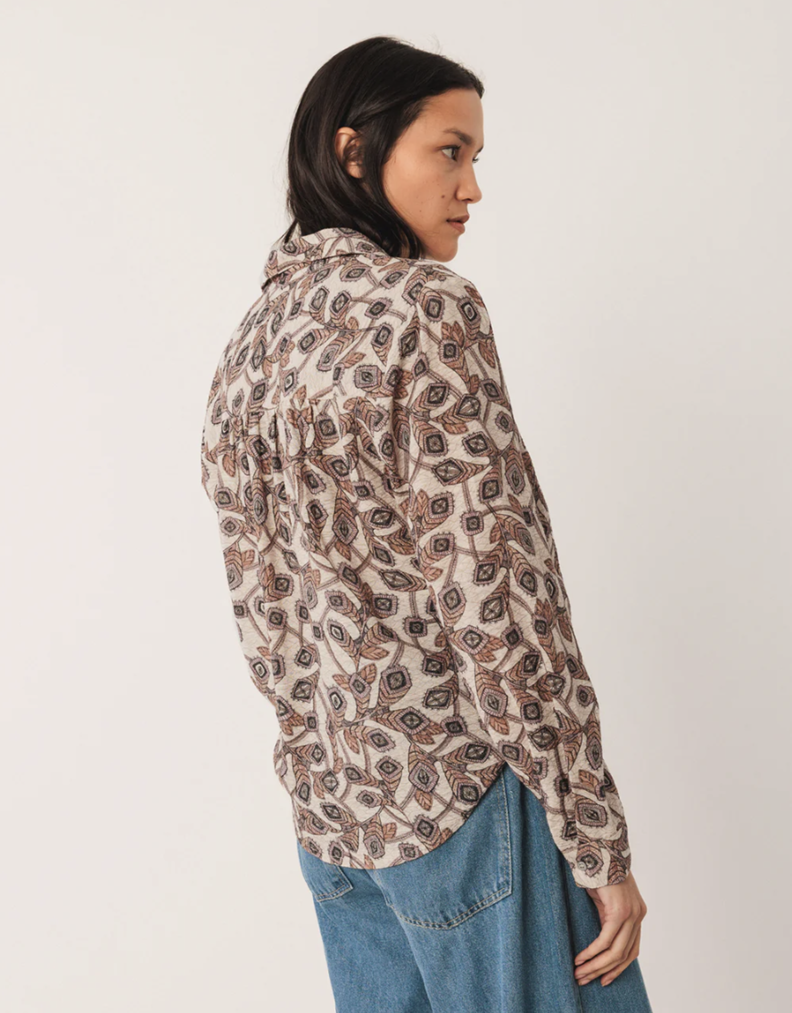 Indi & Cold Indi & Cold - VI25AD201 Crepe Cotton Blouse FW25