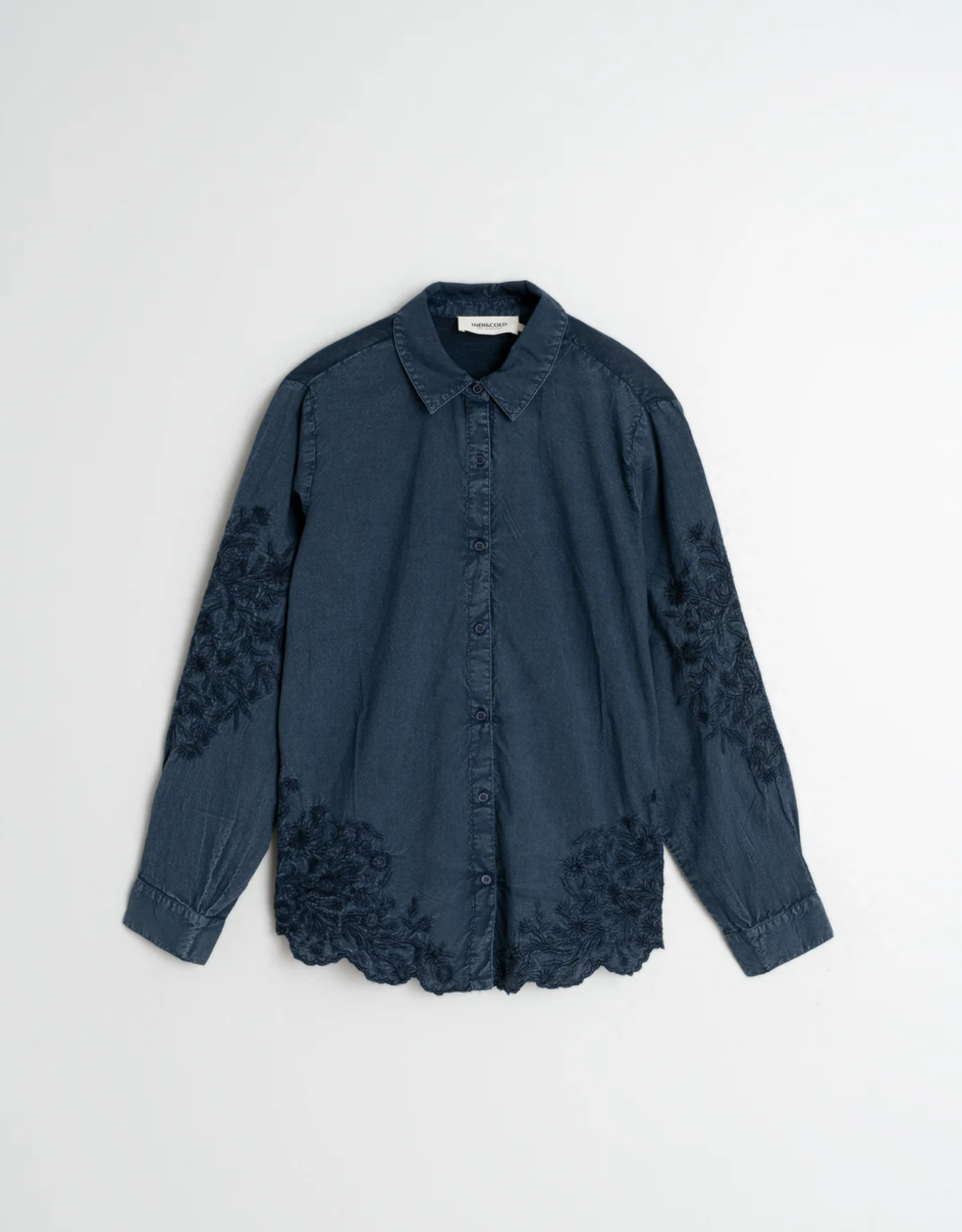 Indi & Cold Indi & Cold - VI25AD385 Embroidered Voile Chemise FW25