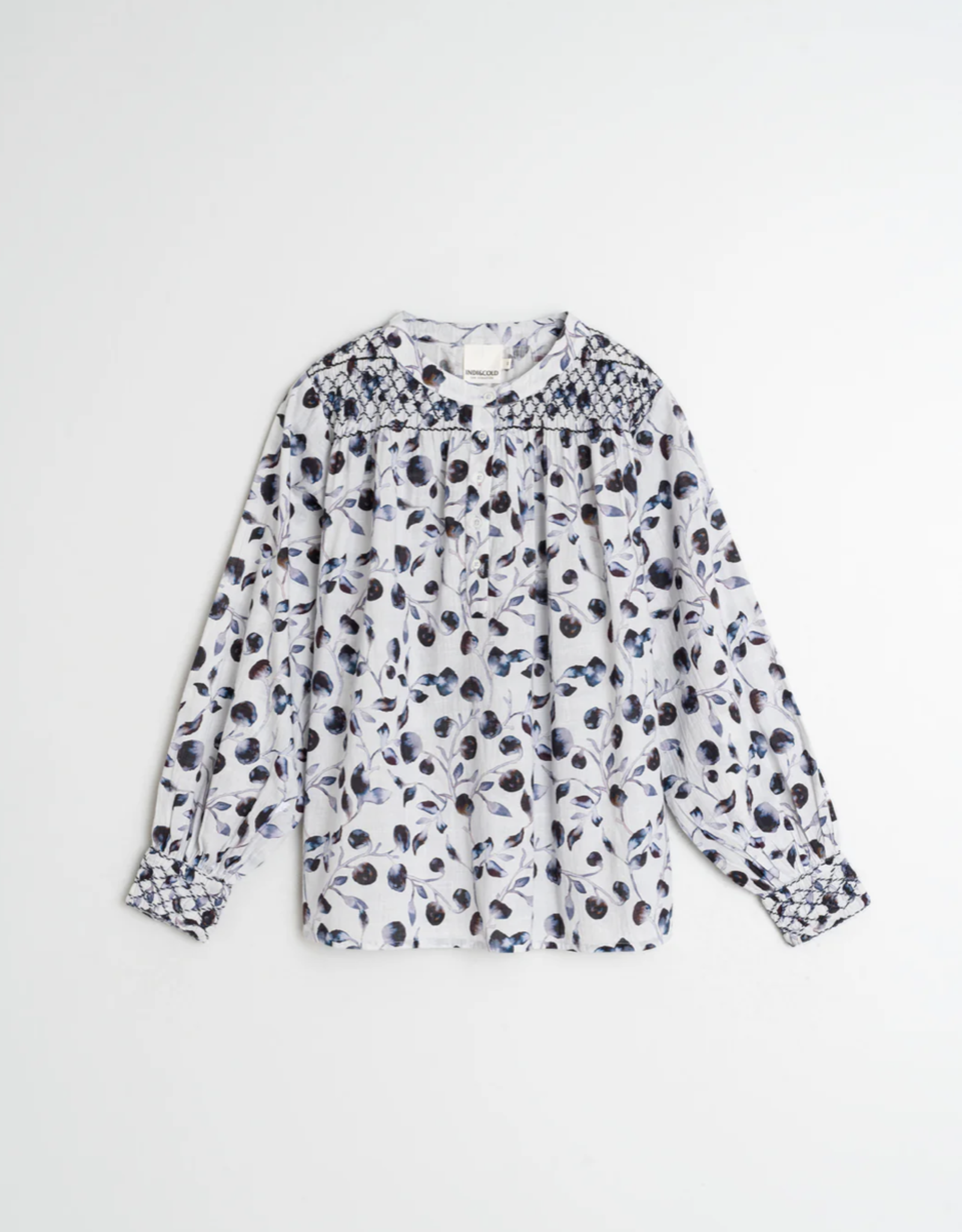 Indi & Cold Indi & Cold - VI25BK162 Smock Detail Blouse FW25
