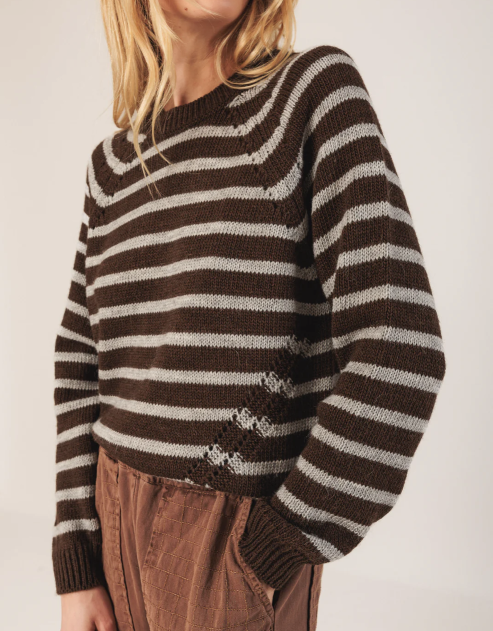 Indi & Cold Indi & Cold - VI25EA550 Bicolor Striped Sweater FW25