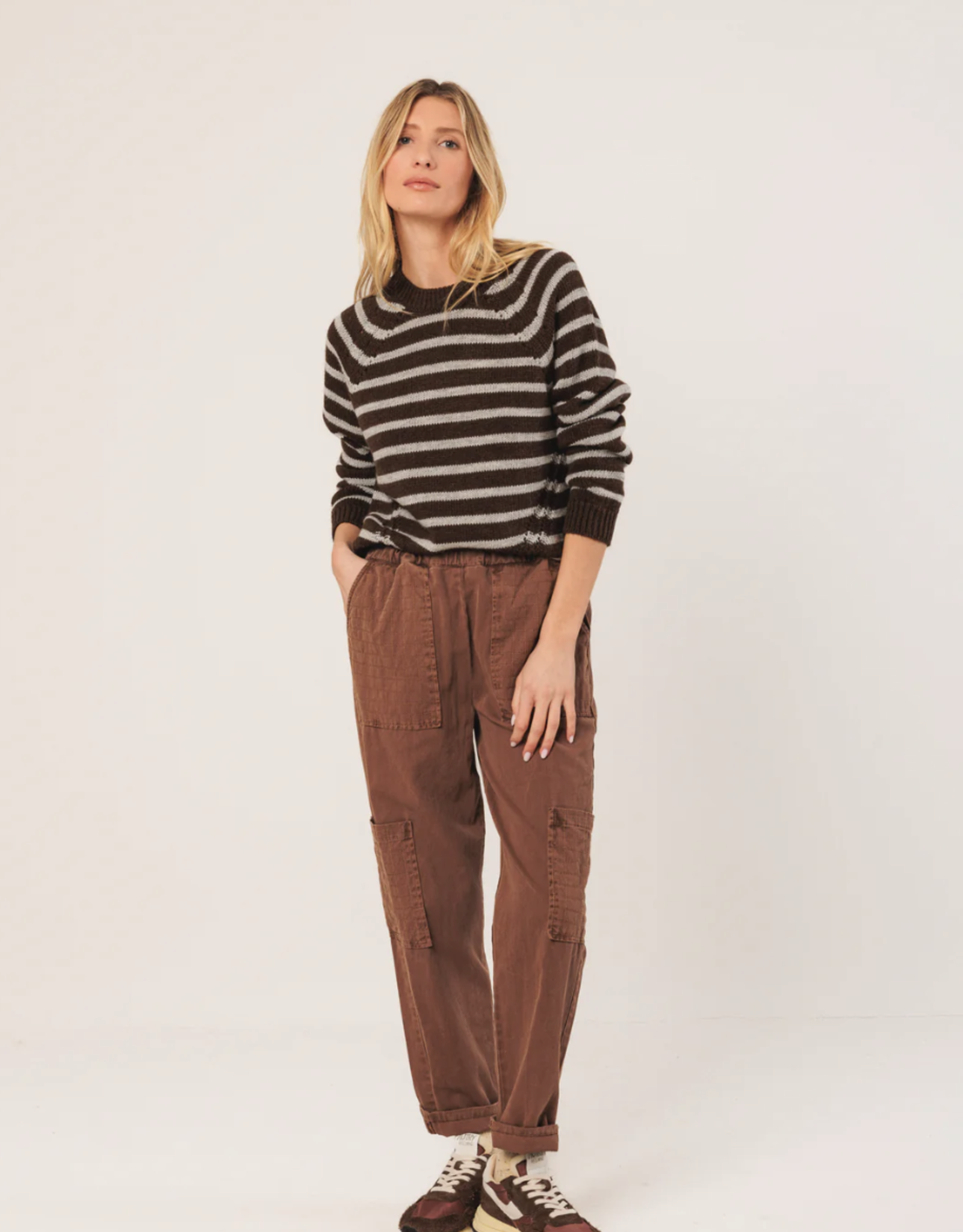 Indi & Cold Indi & Cold - VI25EA550 Bicolor Striped Sweater FW25