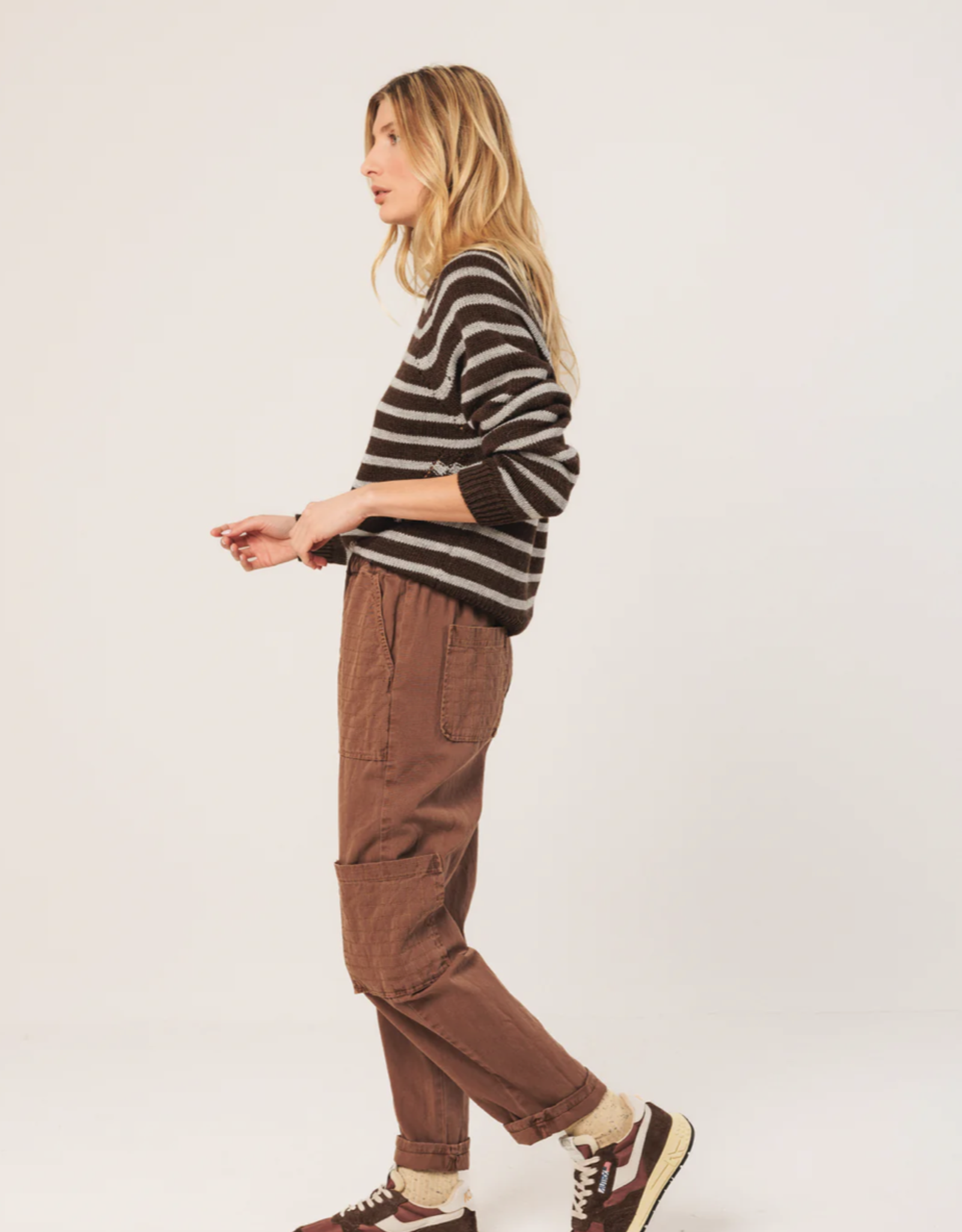 Indi & Cold Indi & Cold - VI25EA550 Bicolor Striped Sweater FW25