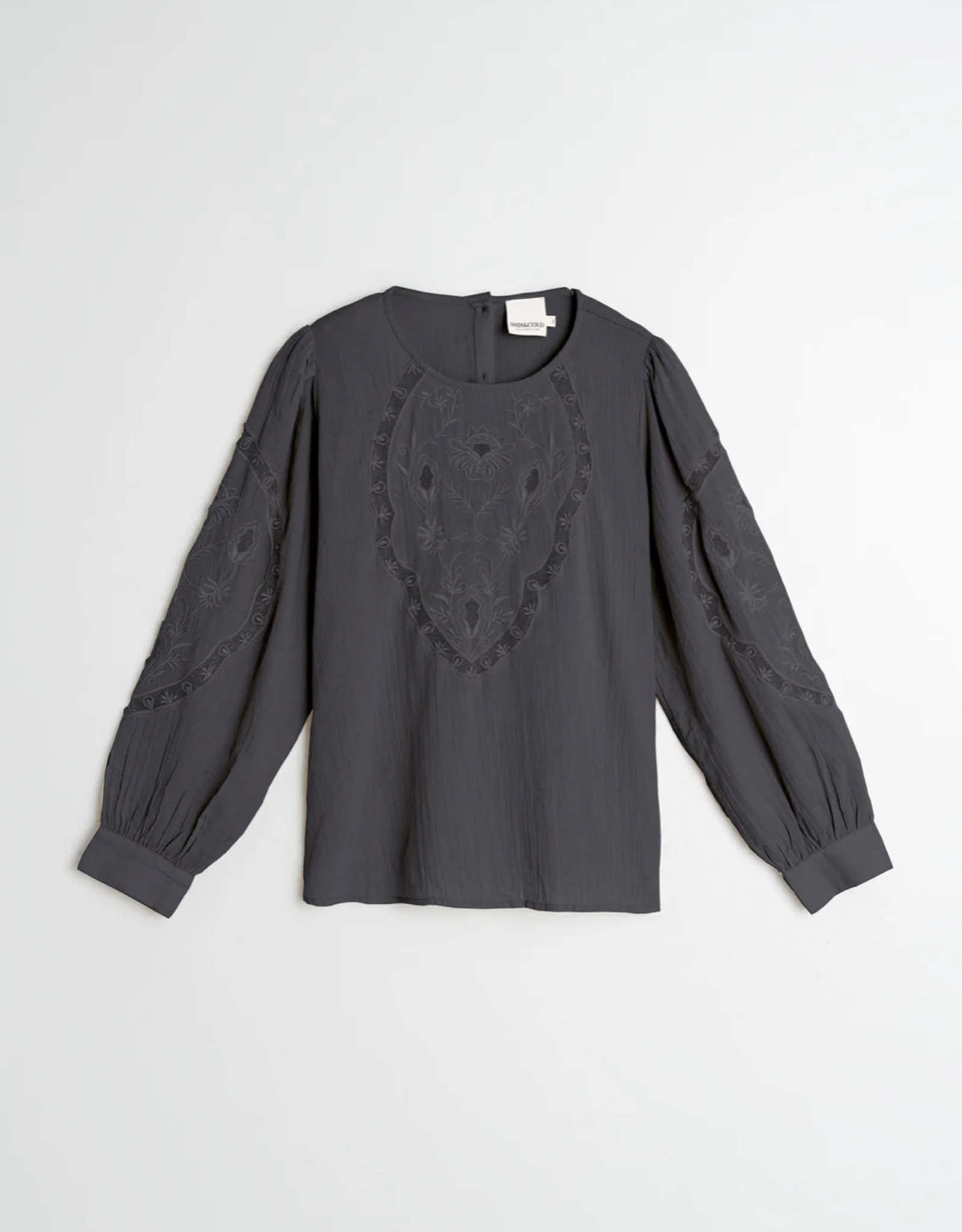 Indi & Cold Indi & Cold - VI25KI222 Romantic Embroidered Blouse FW25