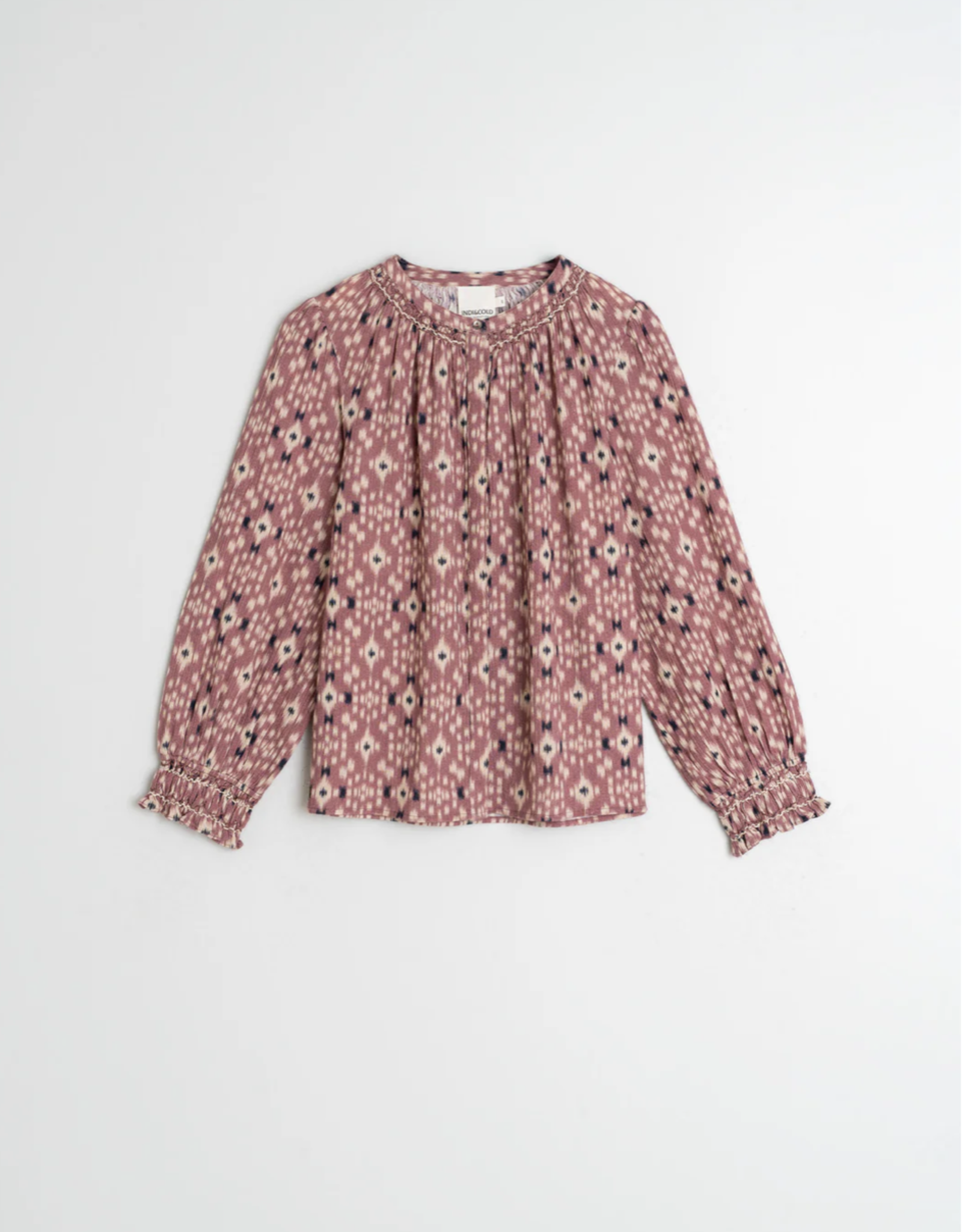 Indi & Cold Indi & Cold - VI25MC141 Ikat Print Shirt FW25