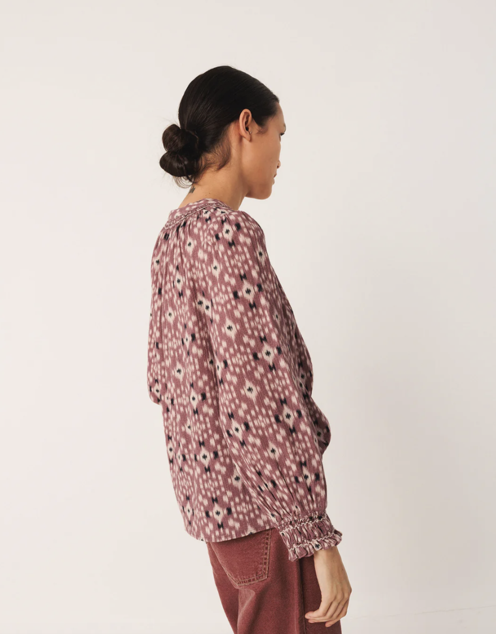 Indi & Cold Indi & Cold - VI25MC141 Ikat Print Shirt FW25