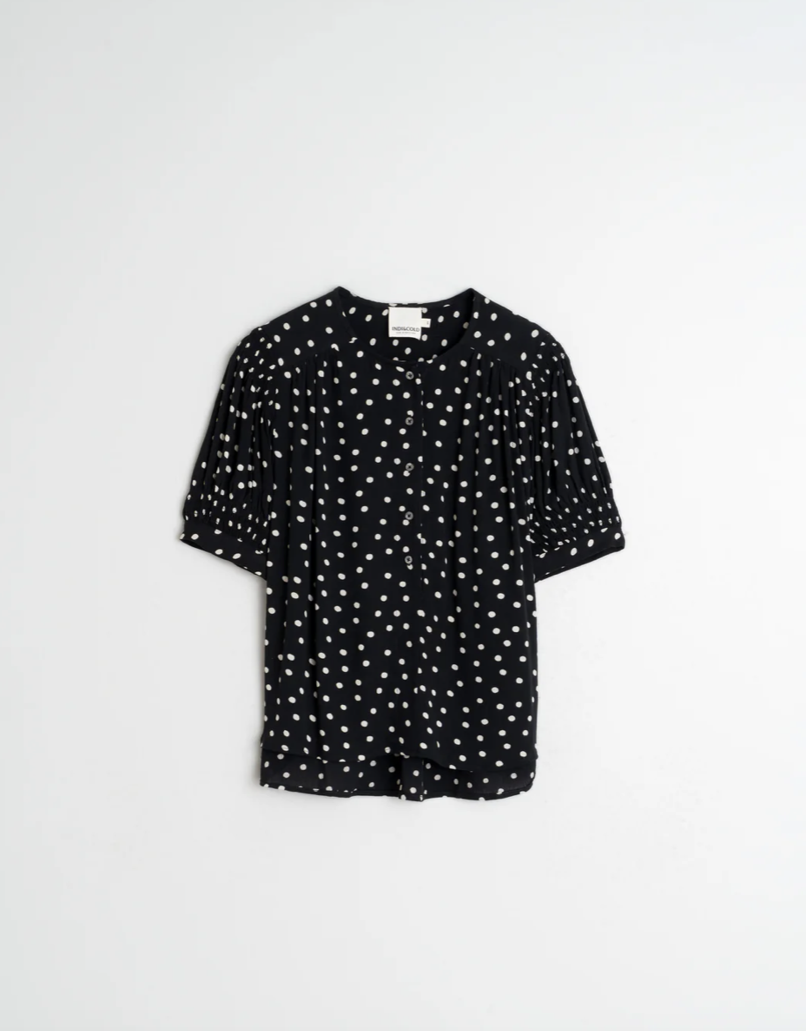 Indi & Cold Indi & Cold - VI25MI186 Lantern Sleeve Blouse FW25