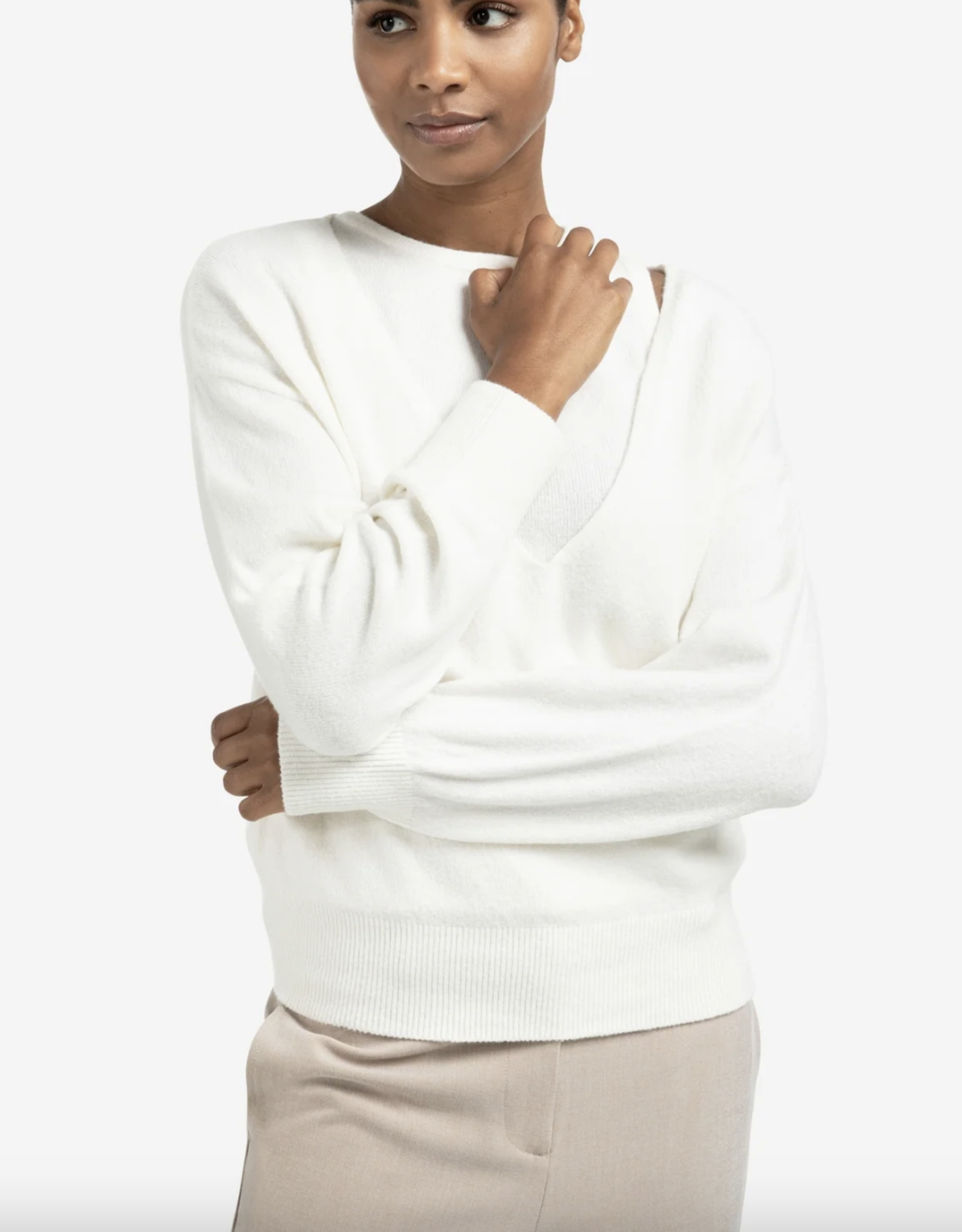 Yaya Yaya - 01000381 Chandail doux en tricot avec haut assorti FW25