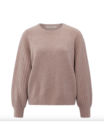 Yaya Yaya - 01000410 Rib Mixed Sweater Long Sleeve FW25