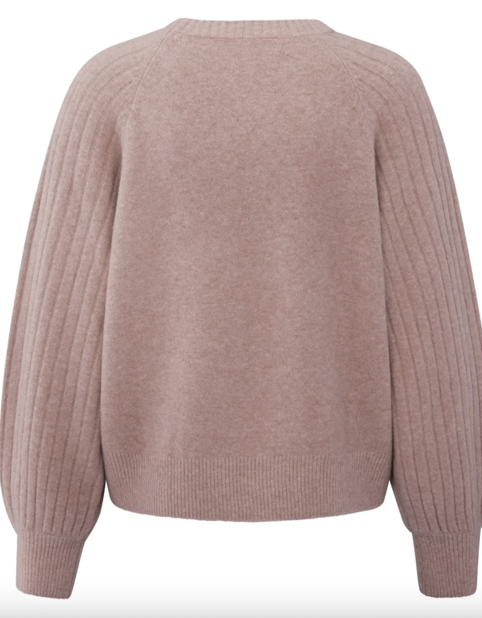 Yaya Yaya - 01000410 Rib Mixed Sweater Long Sleeve FW25