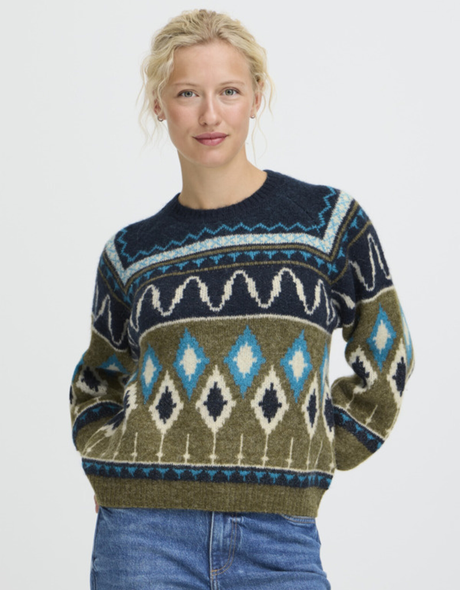 B.young-  Bynafta Jacquard Sweater FW25