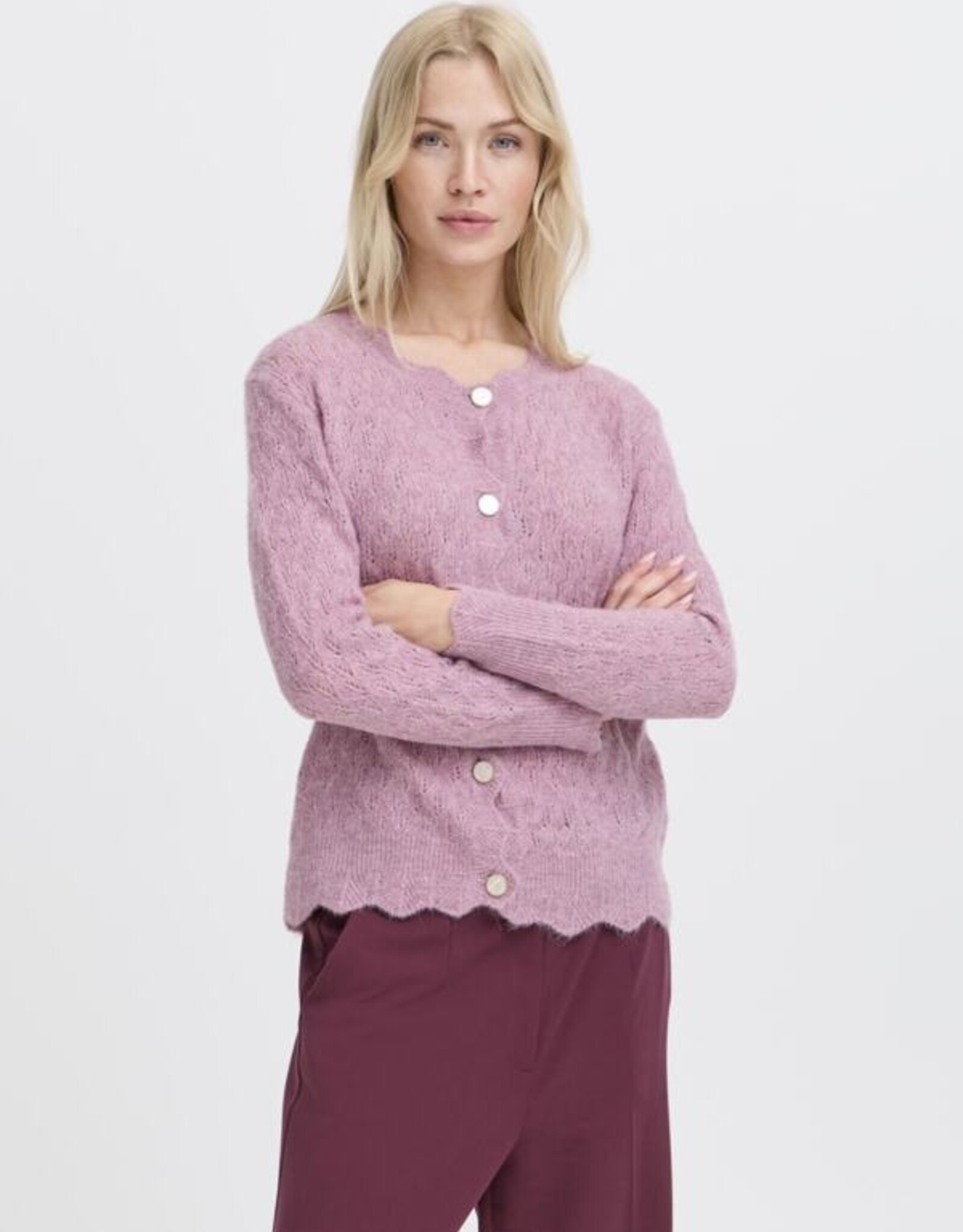 b. young b.young- Bymonna Pointelle Cardigan FW25