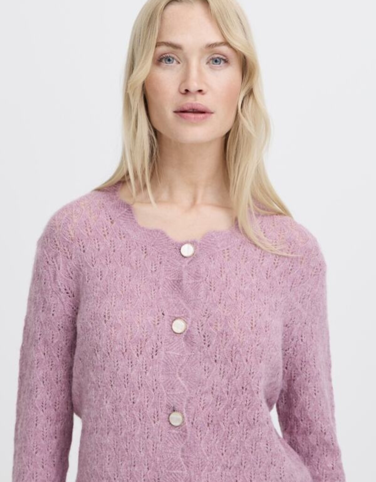b. young b.young- Bymonna Pointelle Cardigan FW25