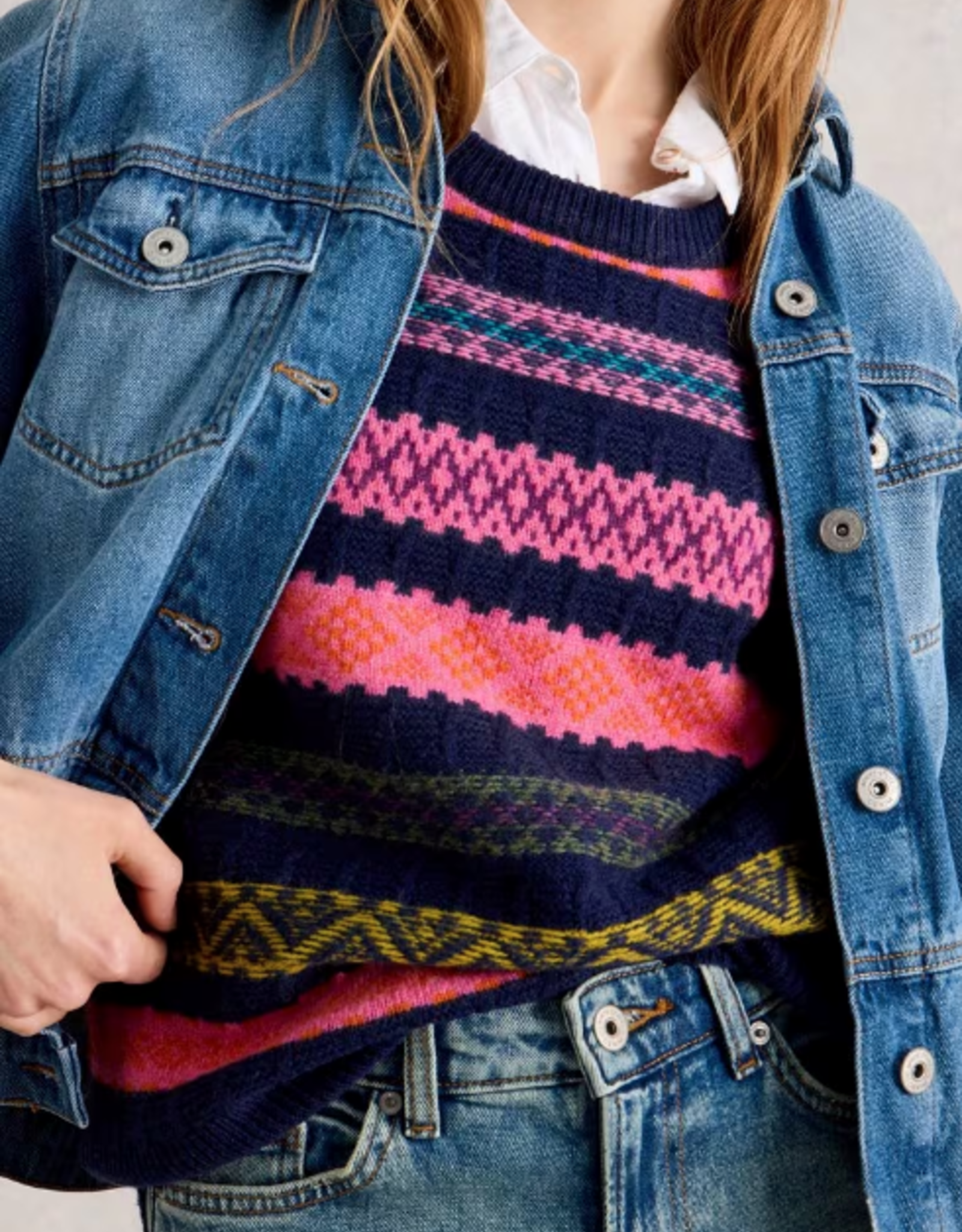 White Stuff White Stuff - 444091 Lottie Fairisle Débardeur FW25