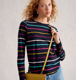 White Stuff White Stuff - 444332 Clara Stripe Long Sleeve Tee FW25