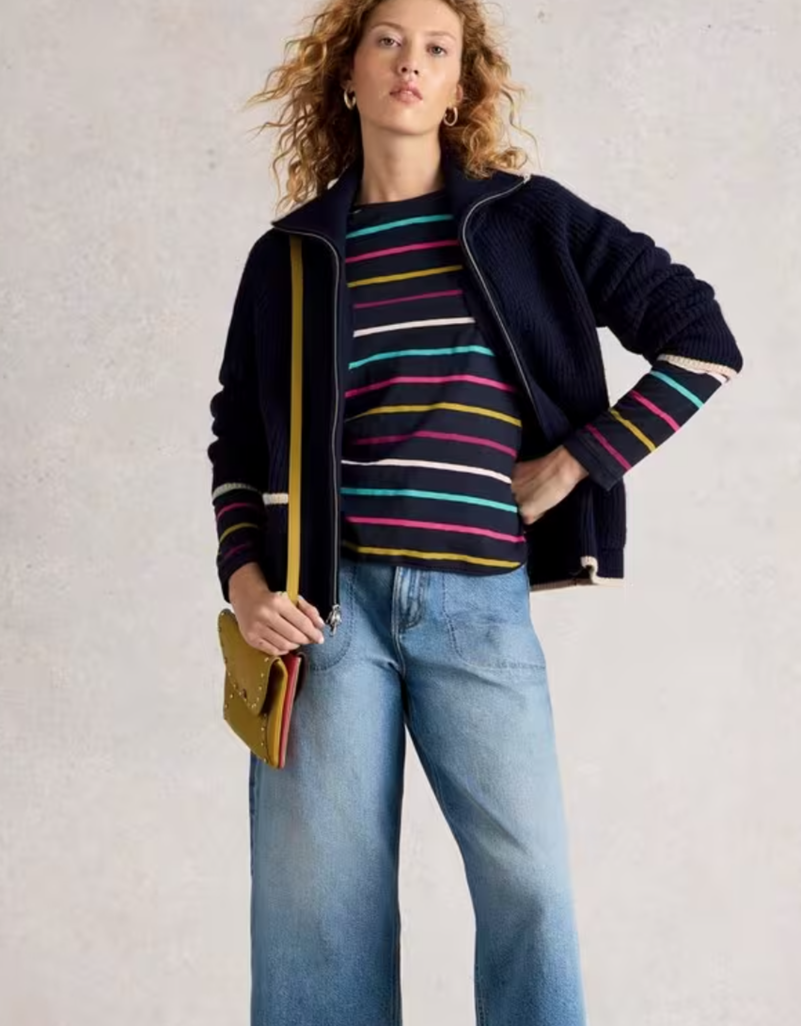 White Stuff White Stuff - 444332 Clara Stripe Long Sleeve Tee FW25