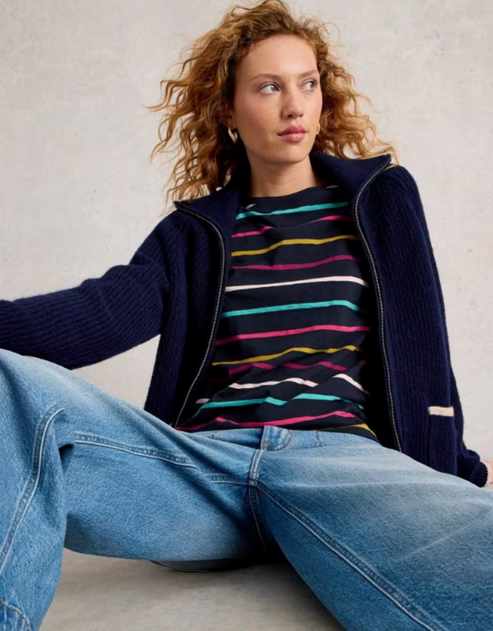White Stuff White Stuff - 444332 Clara Stripe Long Sleeve Tee FW25