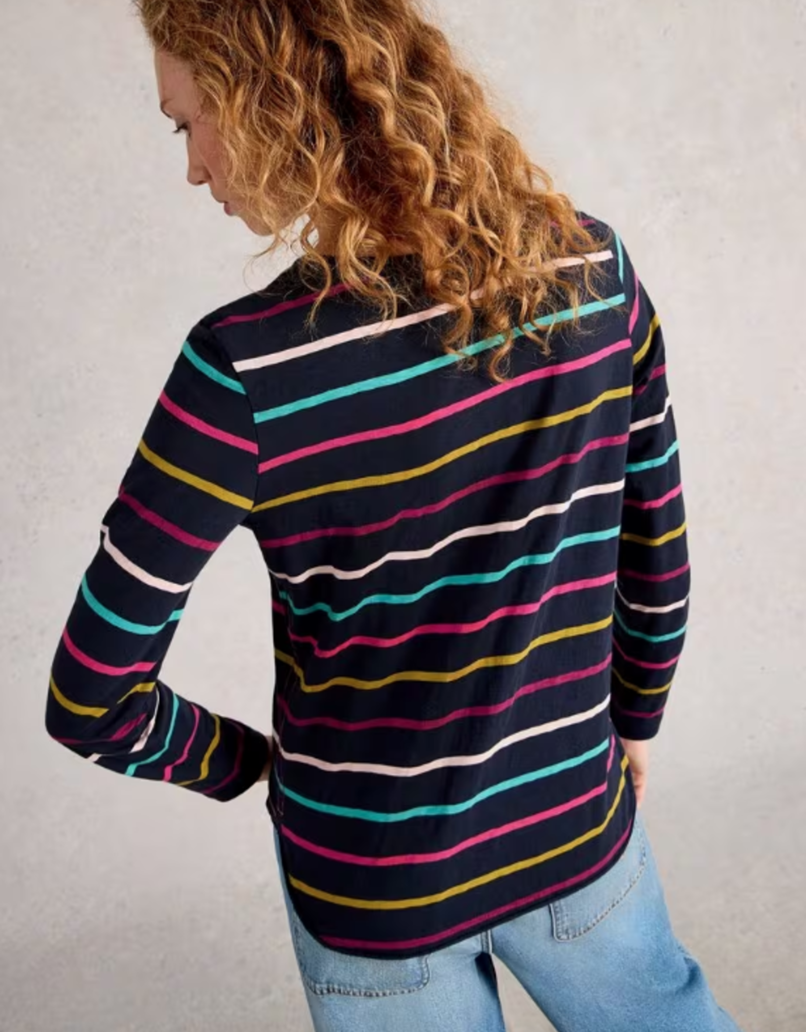 White Stuff White Stuff - 444332 Clara Stripe Long Sleeve Tee FW25