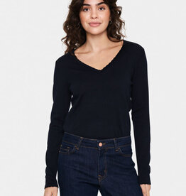 Saint-Tropez Saint Tropez - MilaSZ Long Sleeve V-Neck Chandail FW25