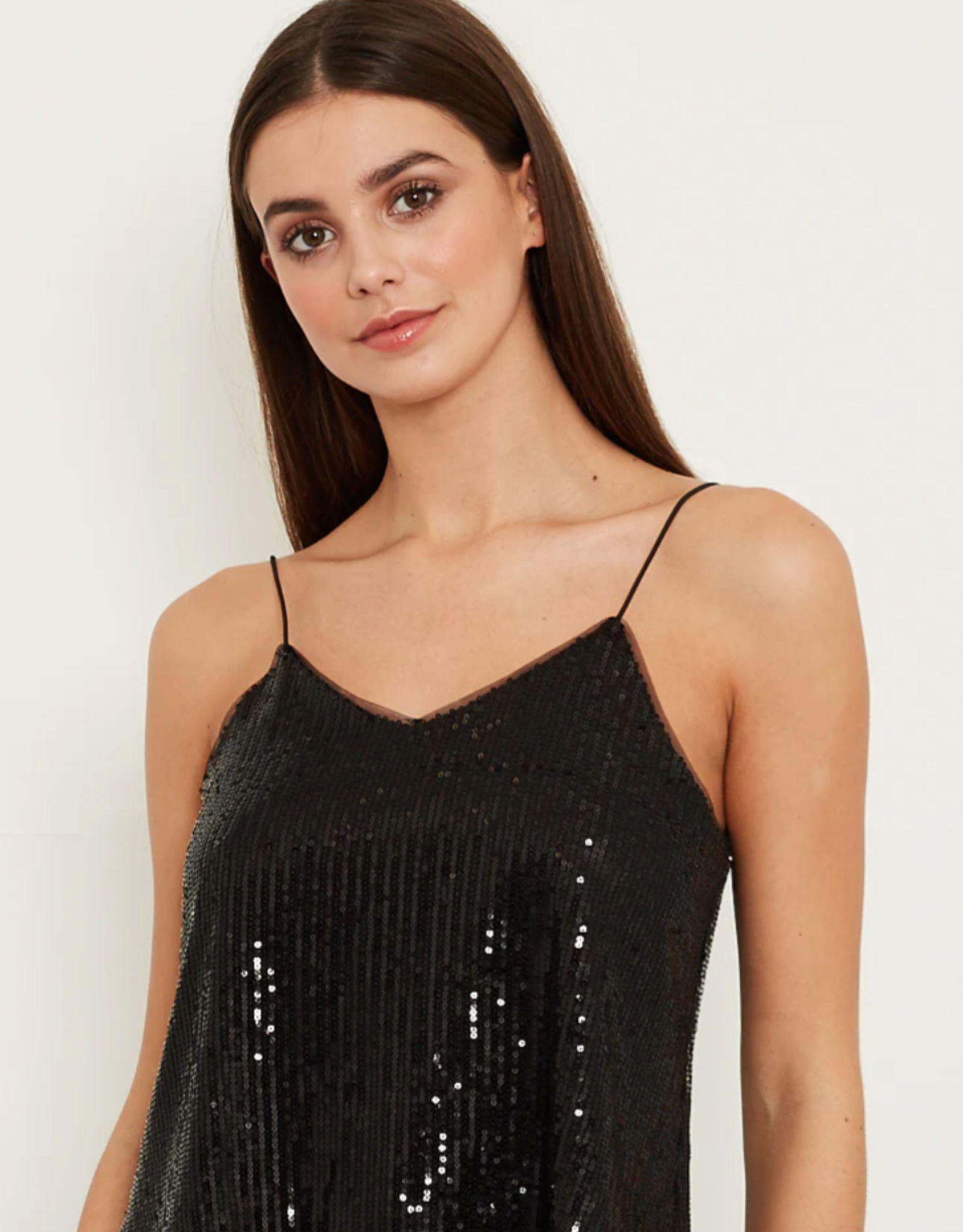 Apricot Apricot - Sequin Cami Haut FW25