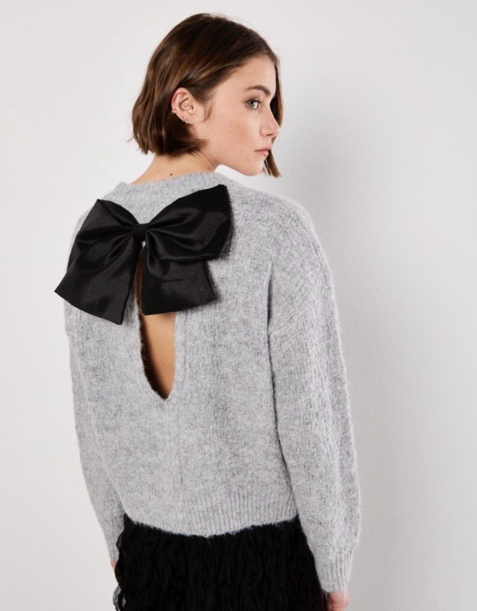 Apricot Apricot - Bow Back Lurex Fuzzy chandail FW25