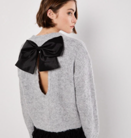 Apricot Apricot - Bow Back Lurex Fuzzy Jumper FW25