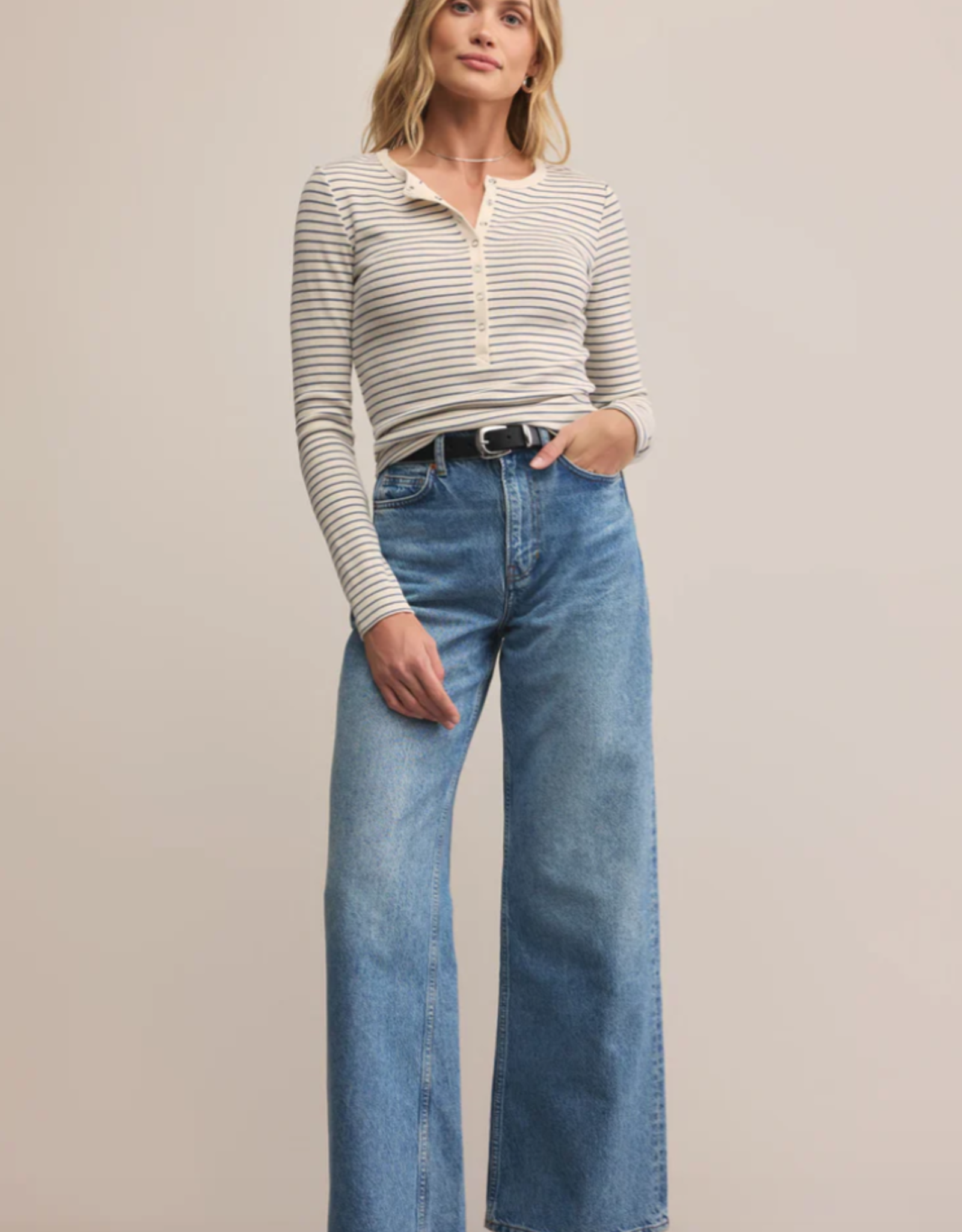 Z Supply Z Supply - ZT253381 Stella  Henley Rayé FW25