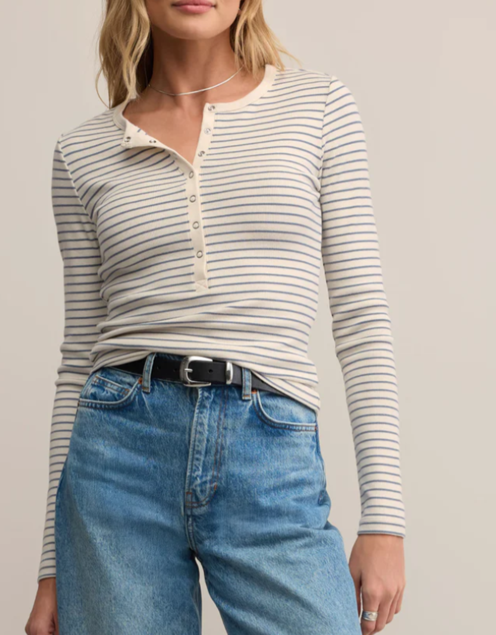 Z Supply Z Supply - ZT253381 Stella  Henley Rayé FW25