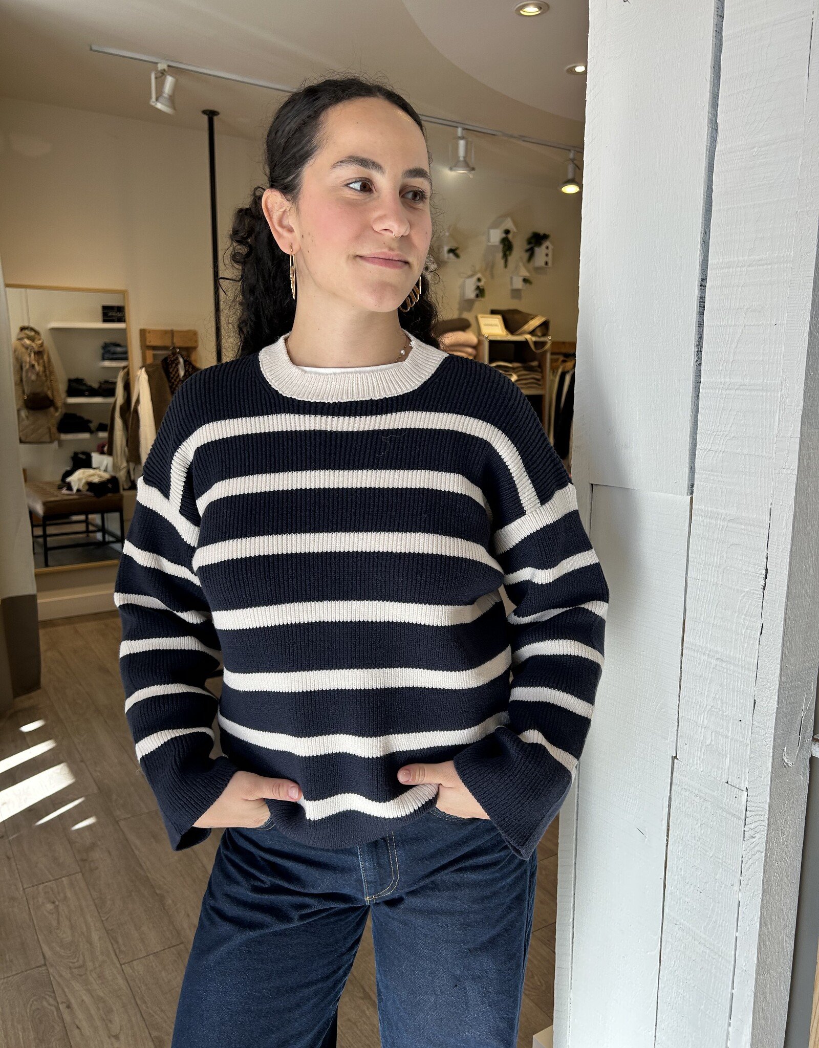 Pistache Pistache - Y-9375 Striped Crewneck FW25