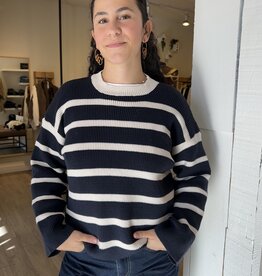 Pistache Pistache - Y-9375 Striped Crewneck FW25