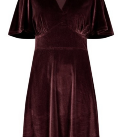 Apricot Apricot - Velvet Crew Neck Empire Mini Robe FW25