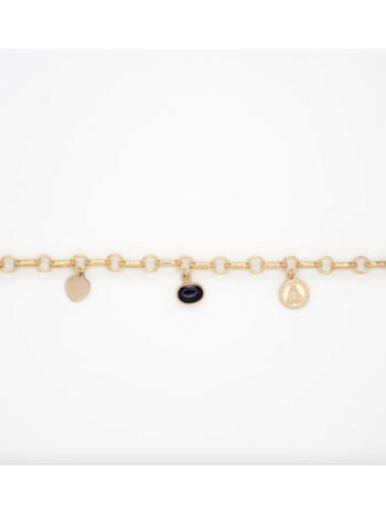Flora Ciccarelli Flora Ciccarelli- 25P- 003-B Bracelet trois breloques Nella