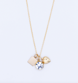 Flora Ciccarelli Flora Ciccarelli- 24P 210 Collier  three charms Ninnolo Gold 20"