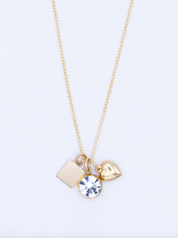 Flora Ciccarelli Flora Ciccarelli- 24P 210 Collier  three charms Ninnolo Gold 20"
