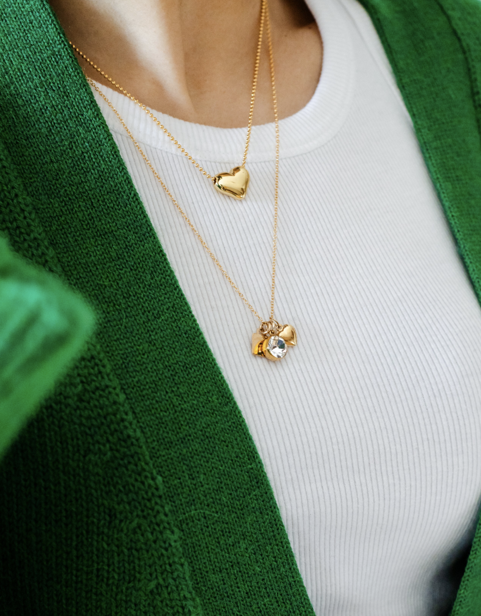 Flora Ciccarelli Flora Ciccarelli- 24P 210 Collier  three charms Ninnolo Gold 20"