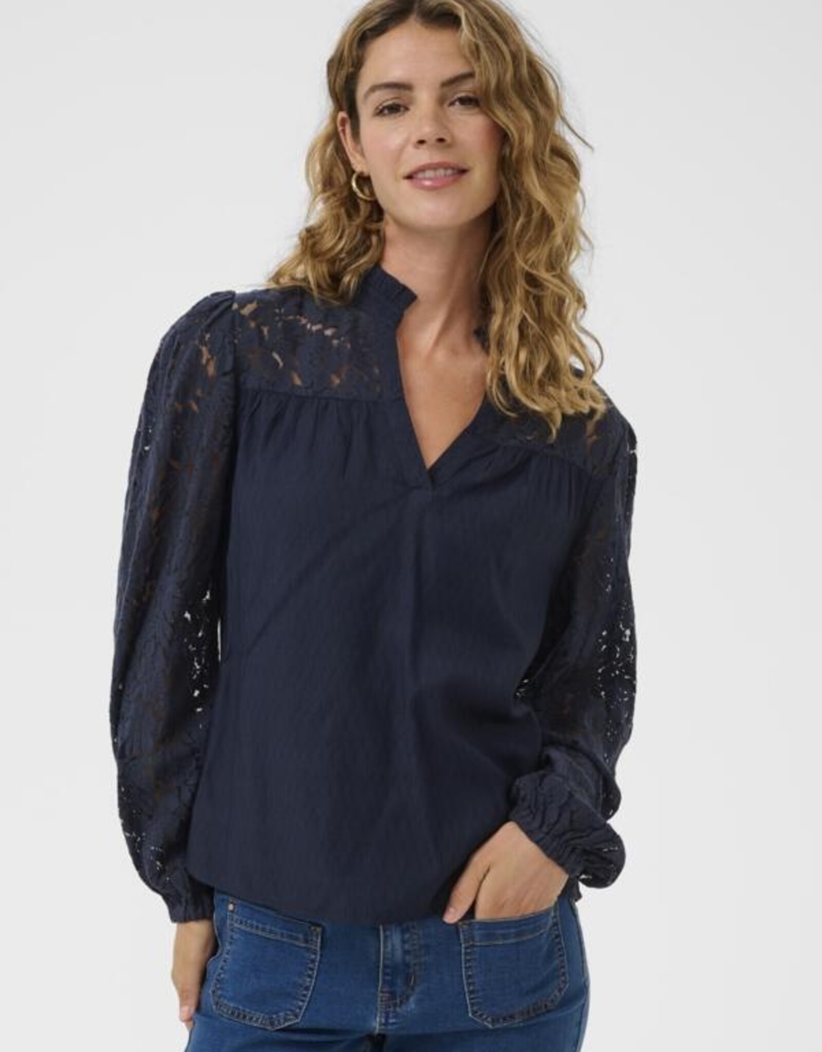 Cream Cream - CRLiselin Lace Blouse SS26