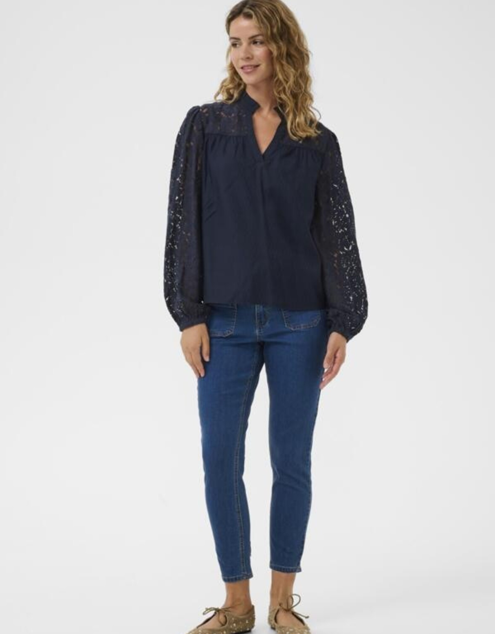 Cream Cream - CRLiselin Lace Blouse SS26