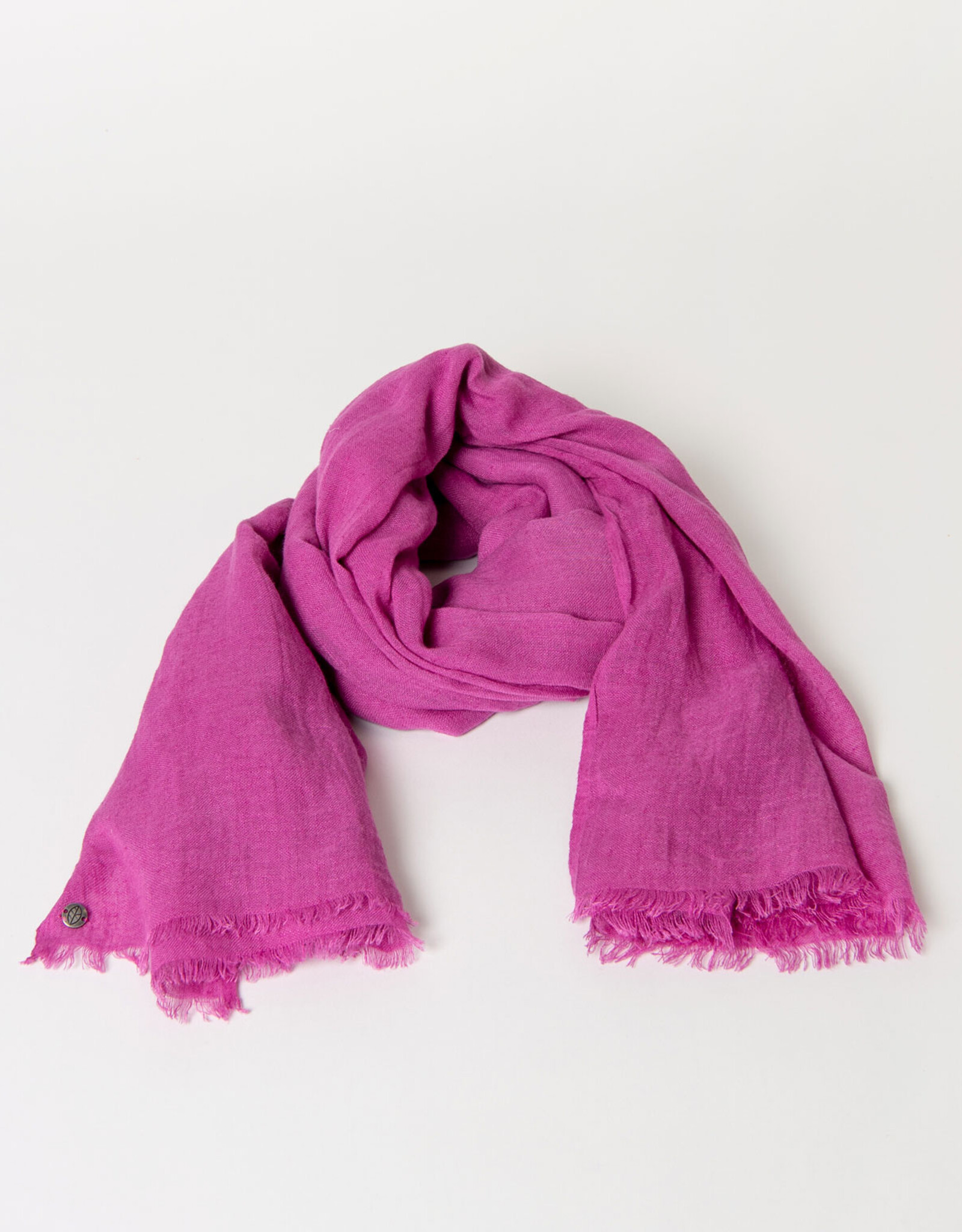 Surkana Surkana - 36MOLI224 Rectangular Plain Scarf with Short Fringes SS26