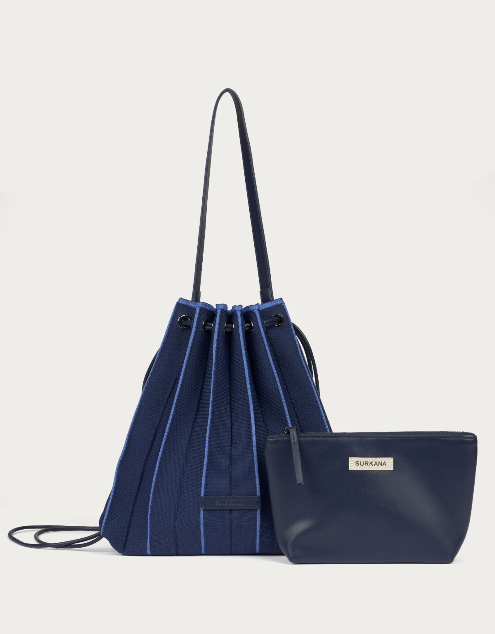 Surkana Surkana - 26KNIT524 Pleated Knitted Bag/Backpack with Inner SS26