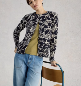 White Stuff White Stuff- 444986 Lulu print Cardi Navy Multi SS26