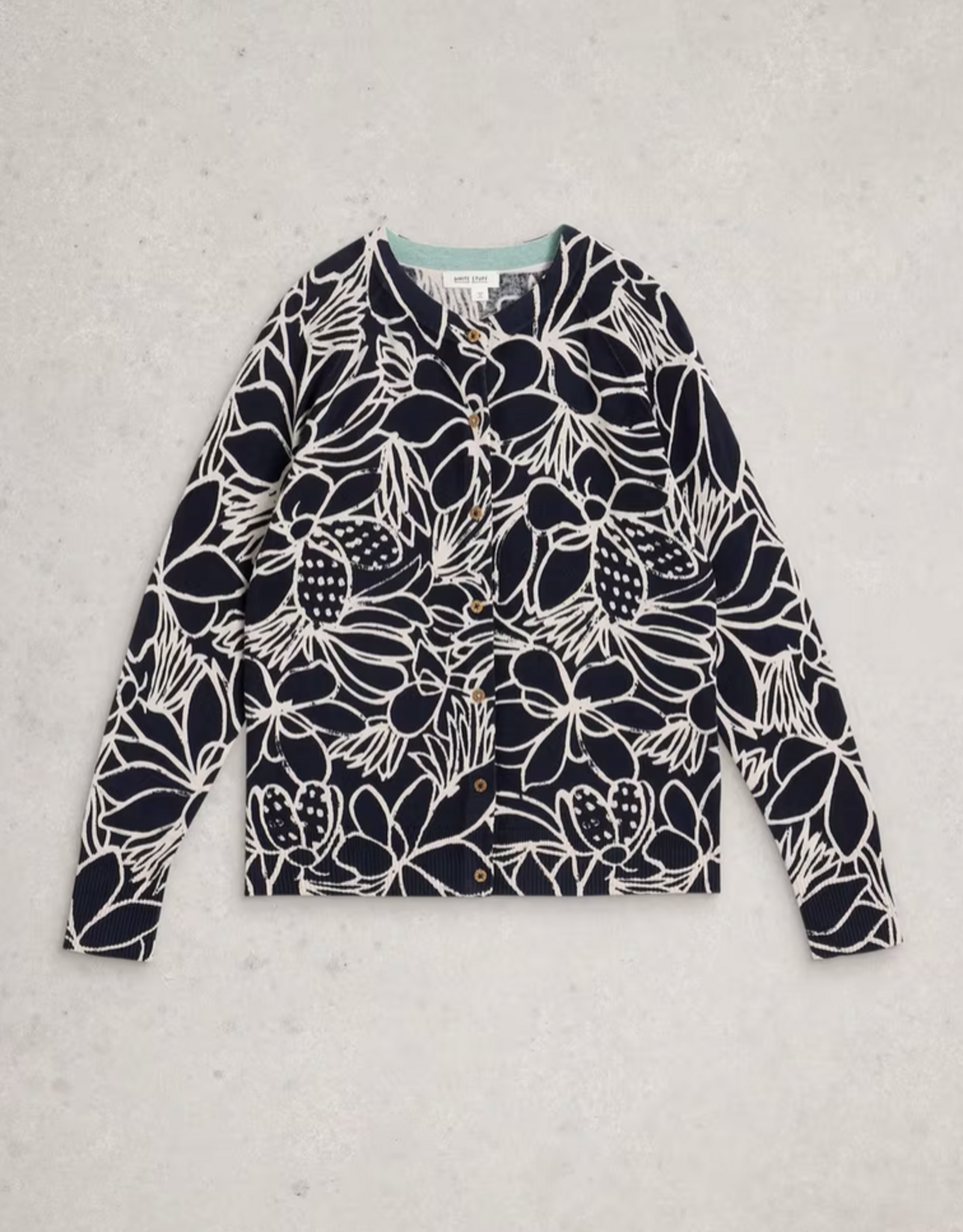 White Stuff White Stuff- 444986 Lulu print Cardi Navy Multi SS26
