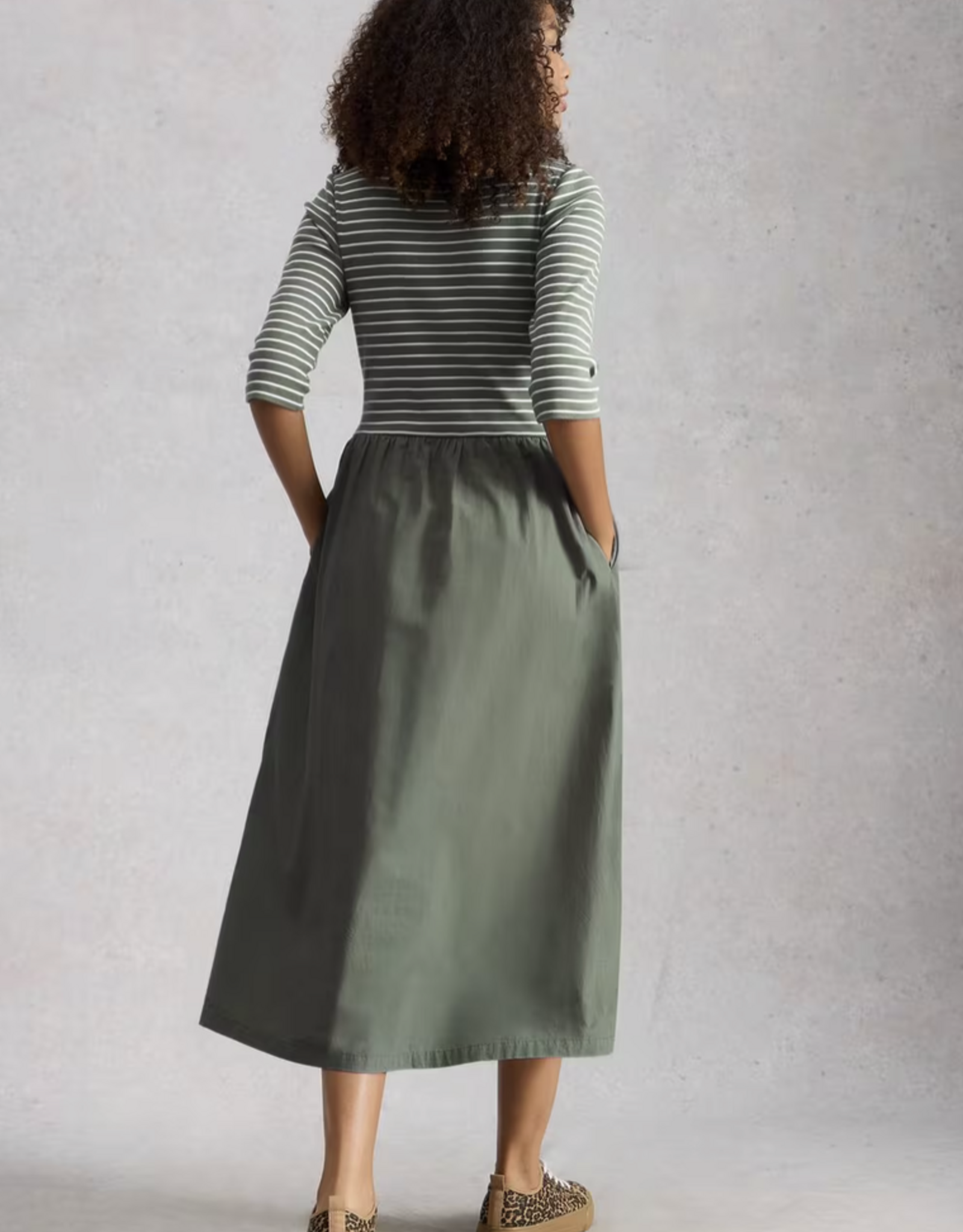 White Stuff White Stuff- 445239 Shay Jersey mix dress SS26