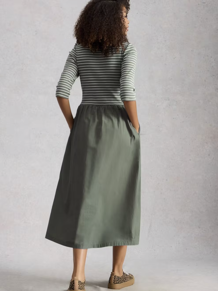 White Stuff White Stuff- 445239 Shay Jersey mix dress SS26