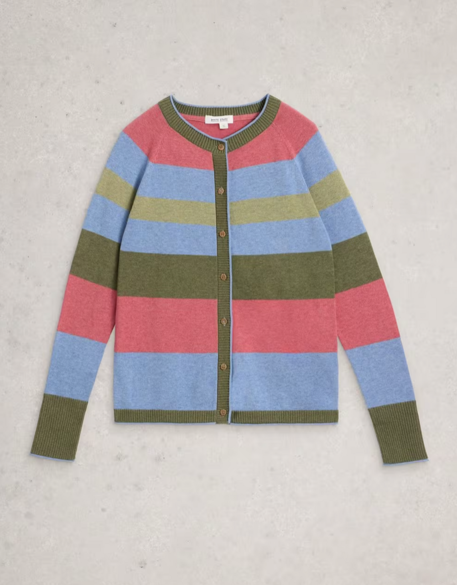 White Stuff White Stuff -445400 Lulu Stripe Cardigan green multi SS26