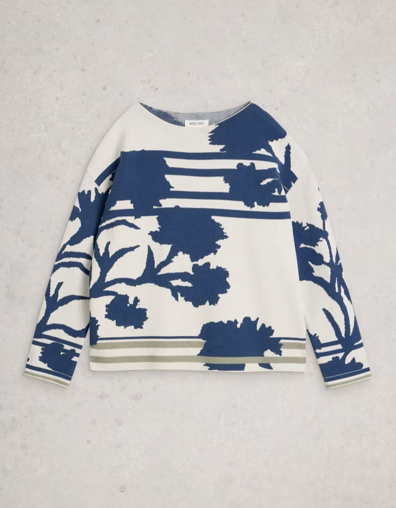 White Stuff White Stuff- 445411 Fabia floral sweater  Ivory multi SS26