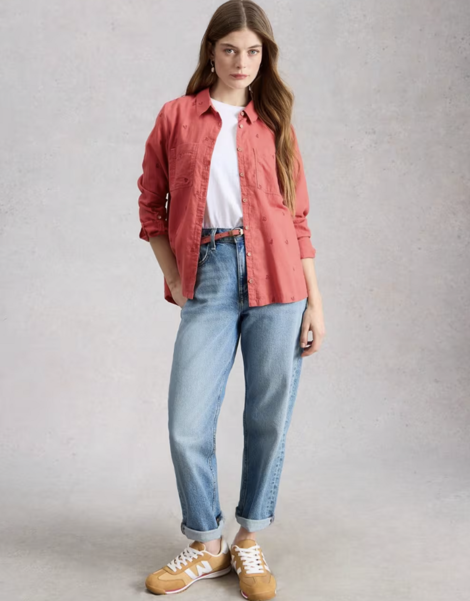 White Stuff White Stuff- 445245 Sophie organic cotton shirt Mid Pink SS26