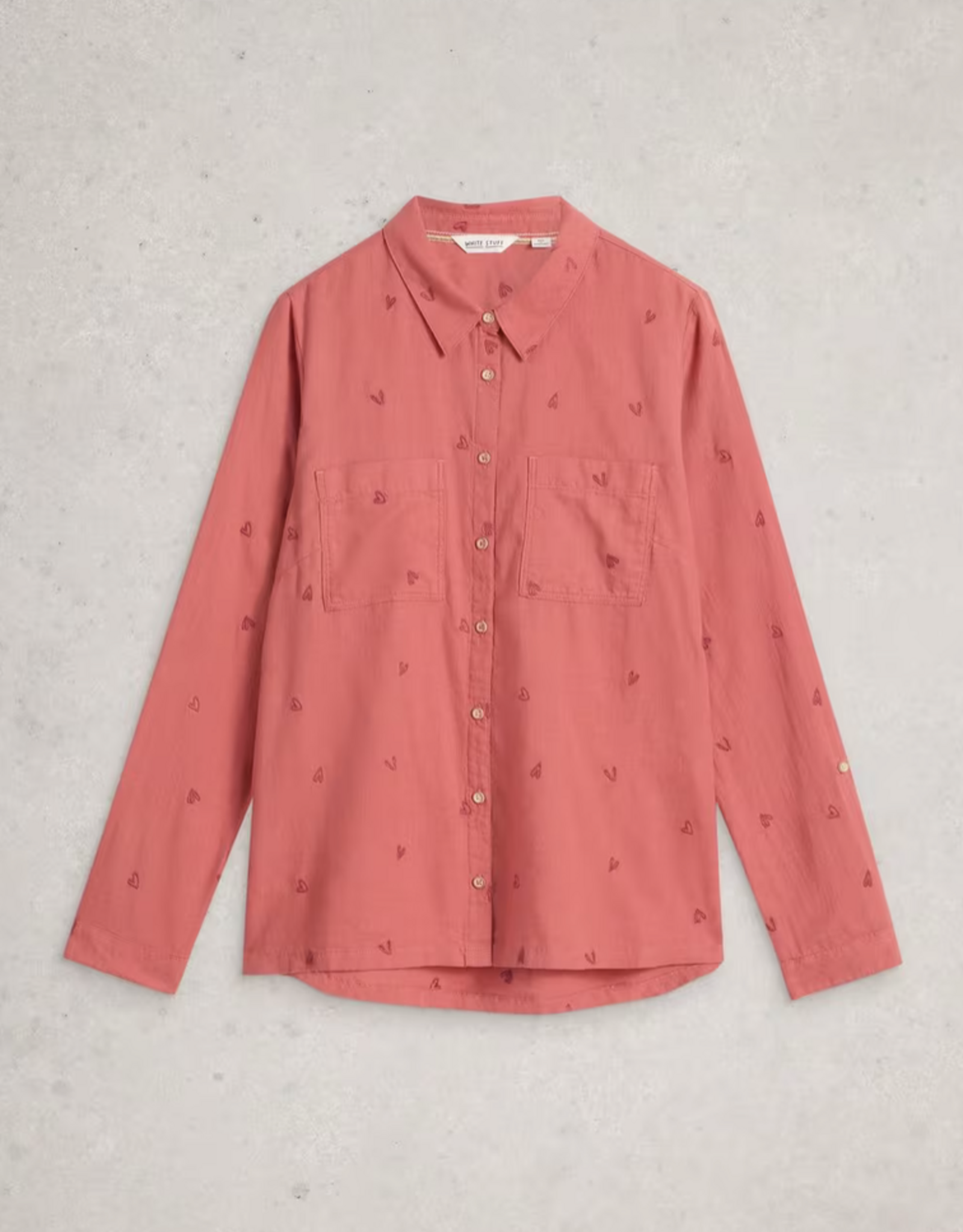 White Stuff White Stuff- 445245 Sophie organic cotton shirt Mid Pink SS26