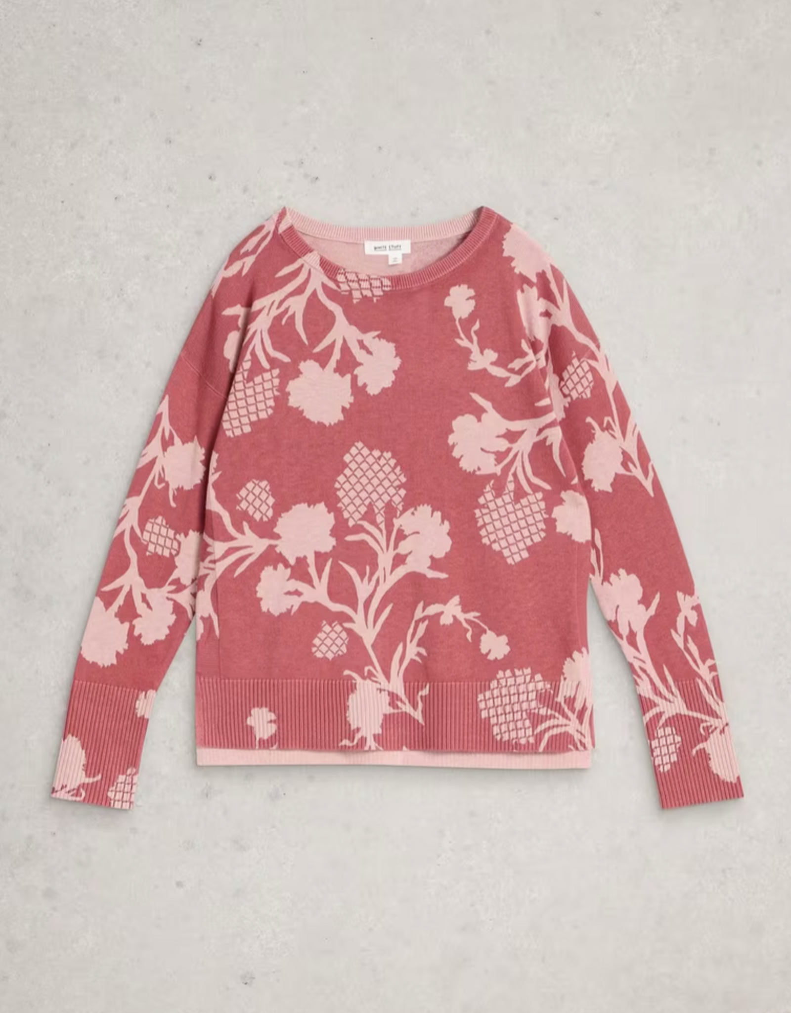 White Stuff White Stuff- 445391 Olive Chandail Rose imprimé SS26