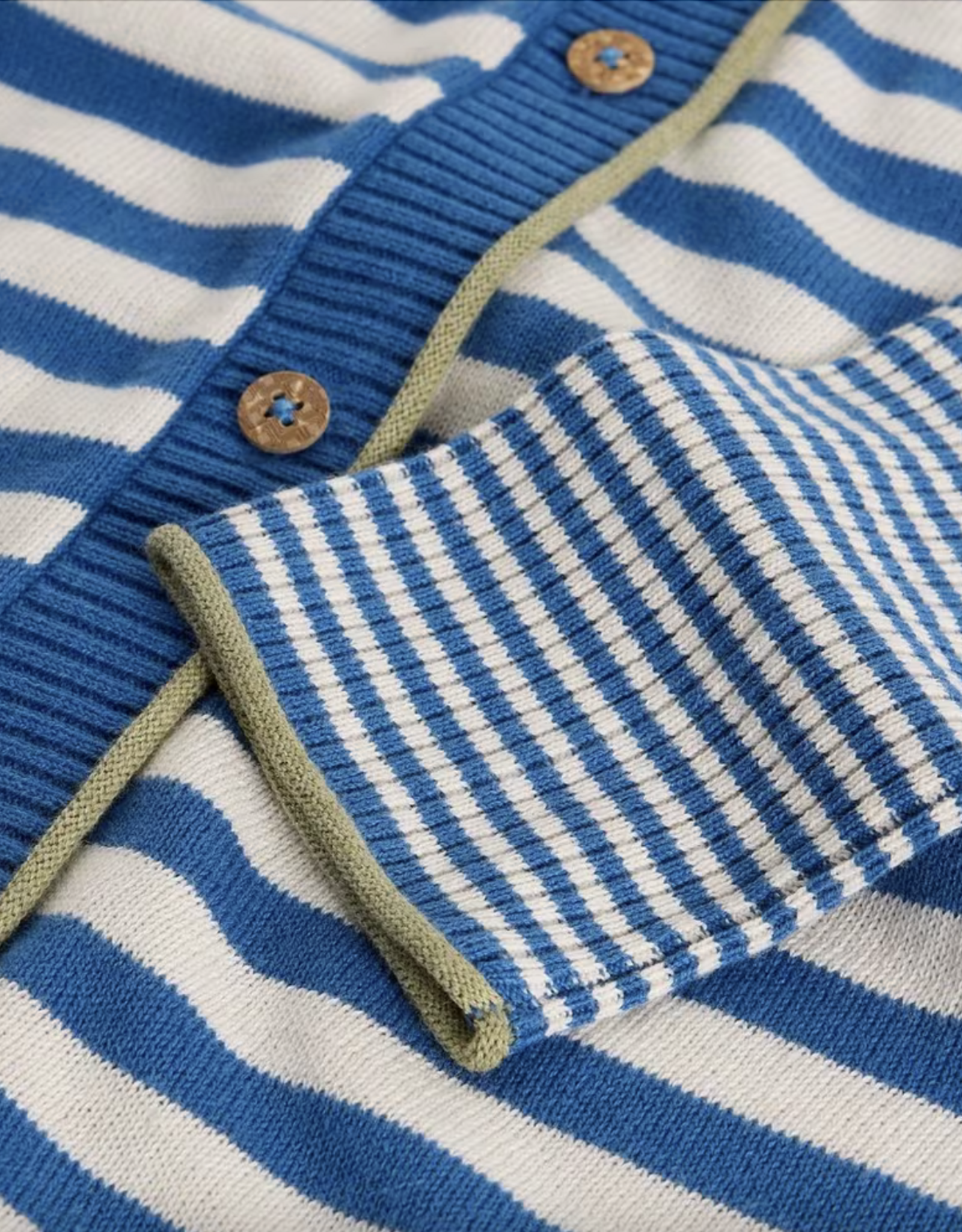 White Stuff White Stuff- 445400 Lulu Stripe Cardi Blue Multi SS26